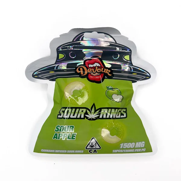 Devour Edibles (1500mg) – Sour Apple Rings
