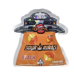 Devour Edibles (1500mg) – Sour Peach Rings