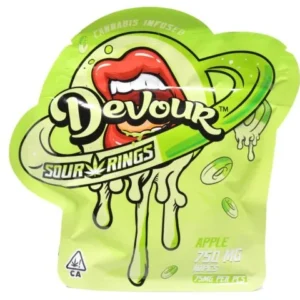 Devour Edibles (750mg) Sour Rings – Apple
